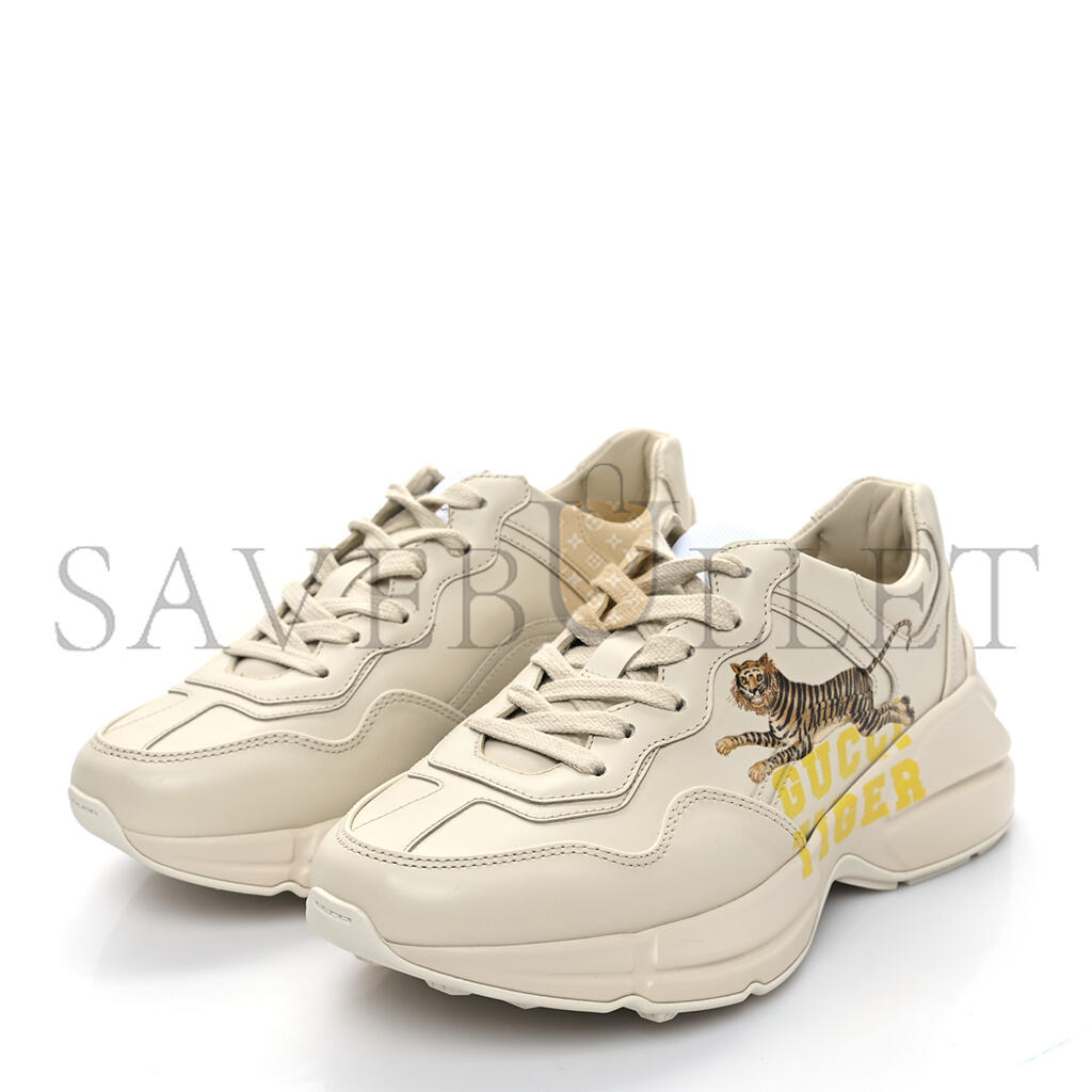 G*u*i calfskin tiger rhyton sneakers